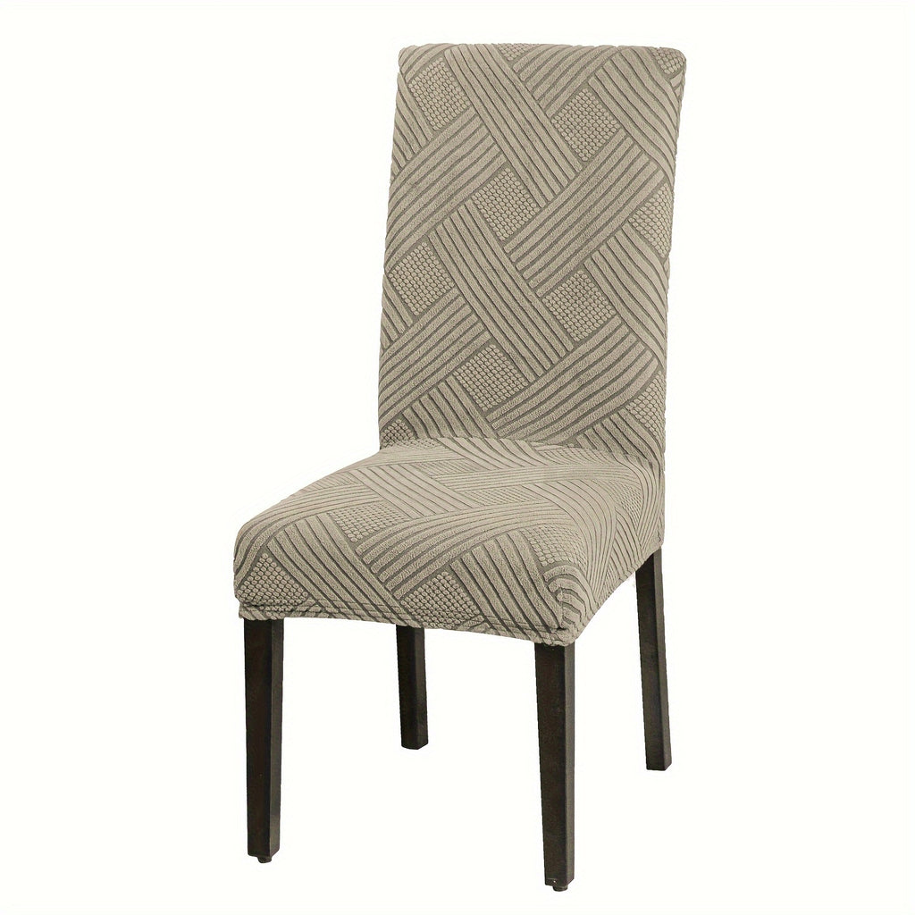 Housse de chaise damier gaufré, ensemble de 4 ou 6 pièces