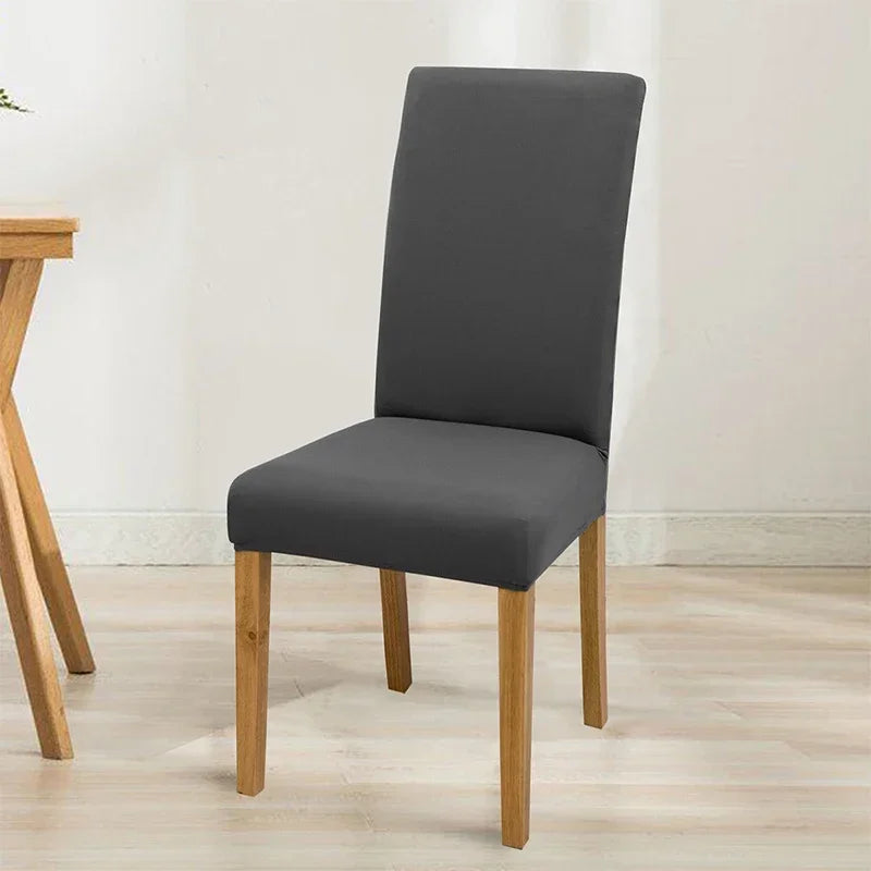 Housse de chaise extensible unie - Ajustement parfait