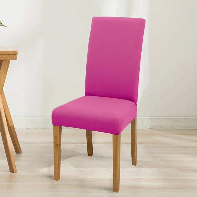 Housse de chaise extensible unie - Ajustement parfait