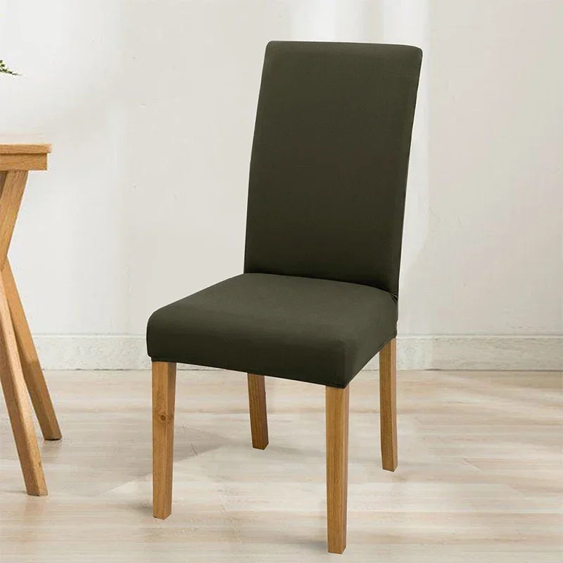 Housse de chaise extensible unie - Ajustement parfait