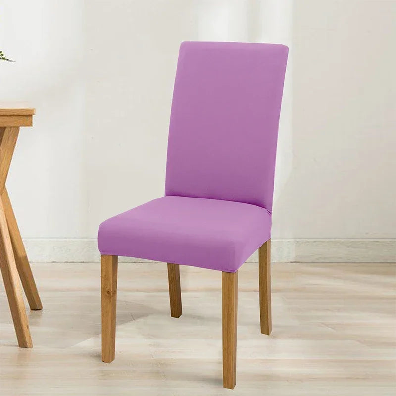Housse de chaise extensible unie - Ajustement parfait