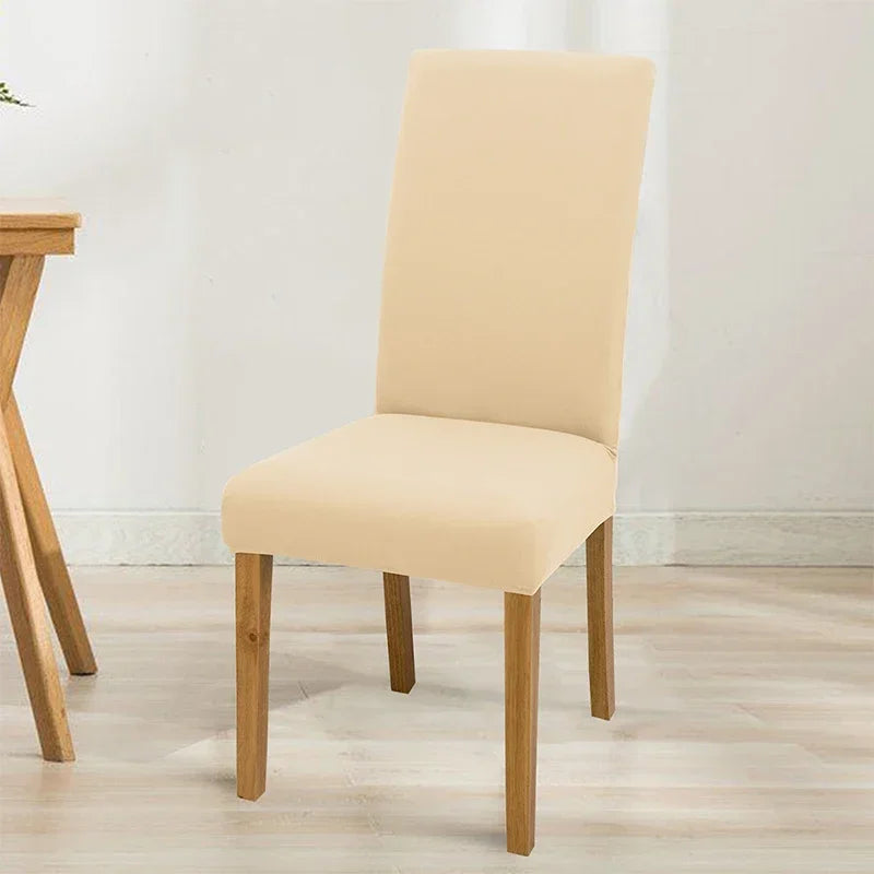 Housse de chaise extensible unie - Ajustement parfait