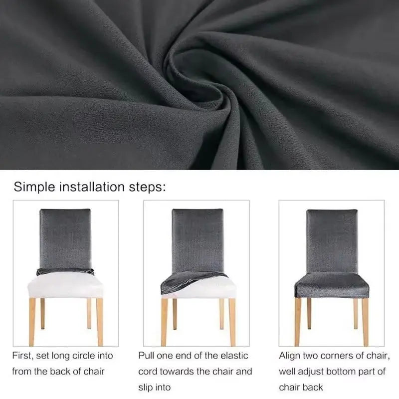 Housse de chaise extensible unie - Ajustement parfait