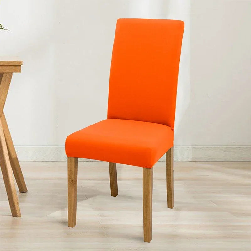Housse de chaise extensible unie - Ajustement parfait