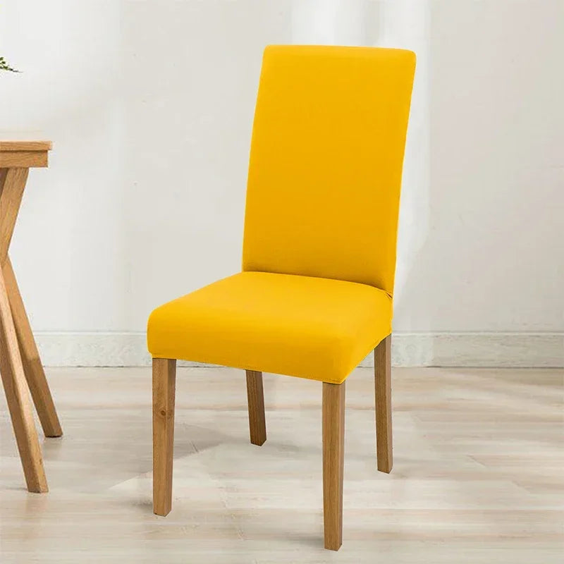 Housse de chaise extensible unie - Ajustement parfait