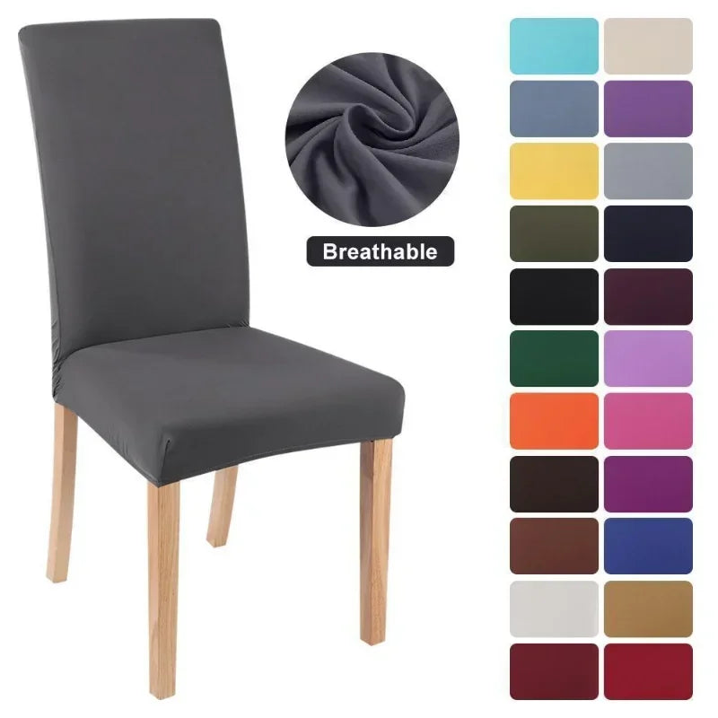 Housse de chaise extensible unie - Ajustement parfait