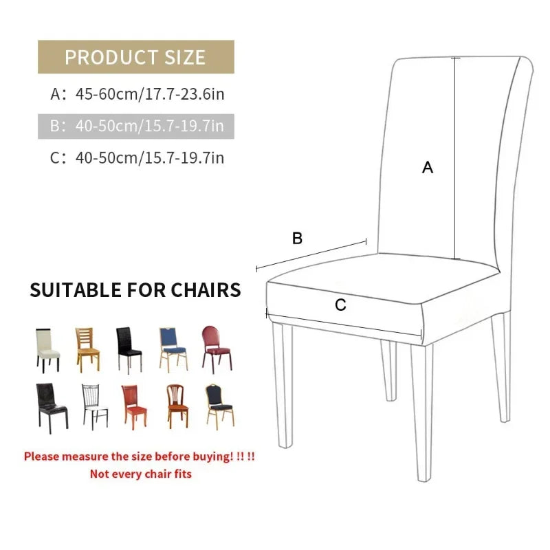 Housse de chaise extensible unie - Ajustement parfait