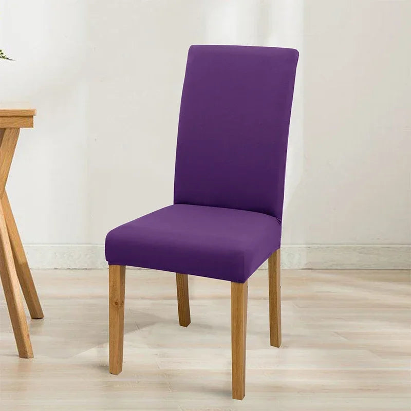 Housse de chaise extensible unie - Ajustement parfait