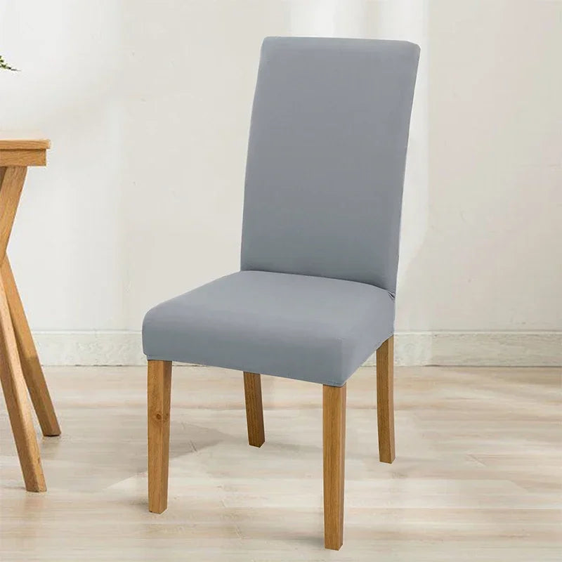 Housse de chaise extensible unie - Ajustement parfait