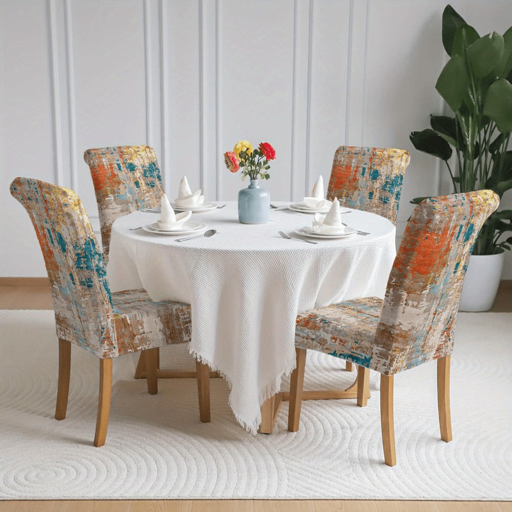 Housse de chaise à décor peint rouille — vue 11