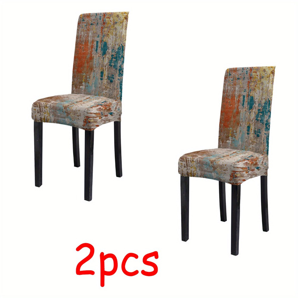 Housse de chaise à décor peint rouille — vue 12