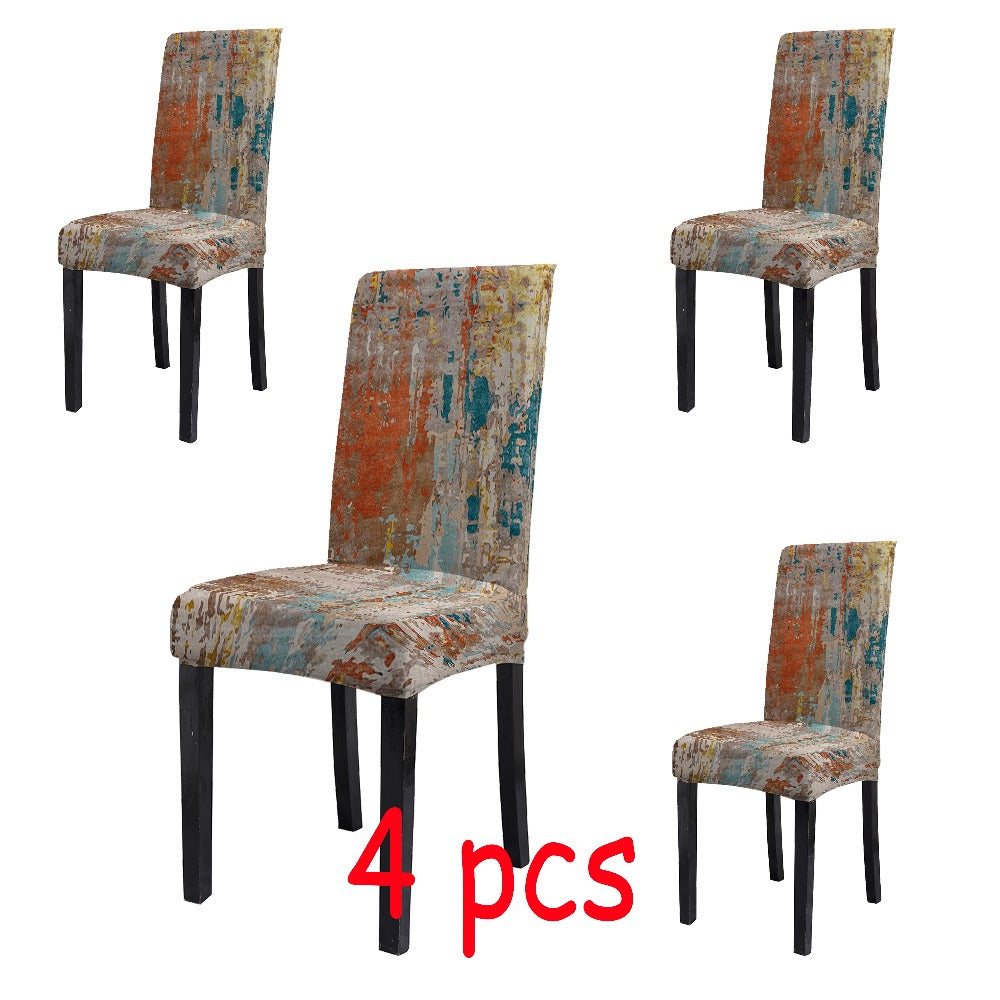 Housse de chaise à décor peint rouille — vue 3