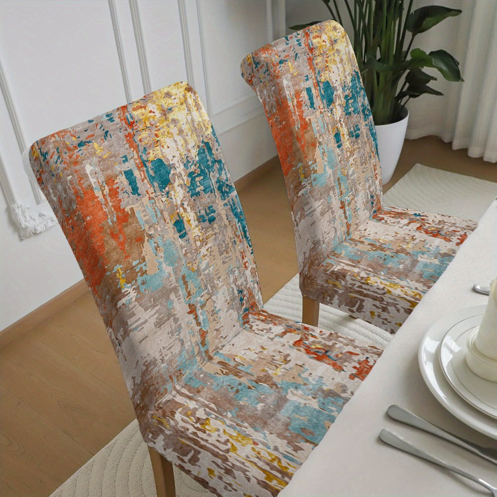 Housse de chaise à décor peint rouille — vue 6 Image