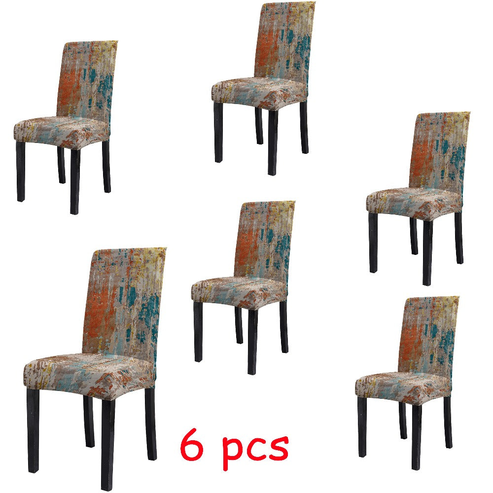 Housse de chaise à décor peint rouille — vue 7
