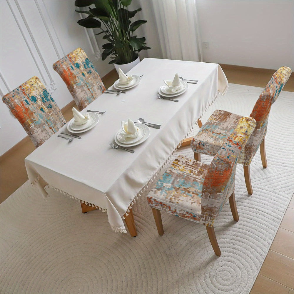 Housse de chaise à décor peint rouille — vue 8 Image