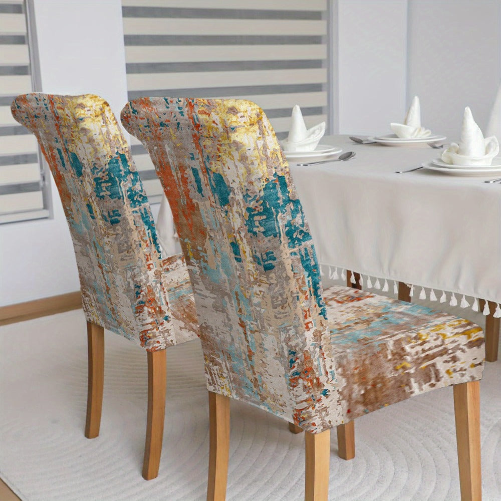 Housse de chaise à décor peint rouille — vue 9