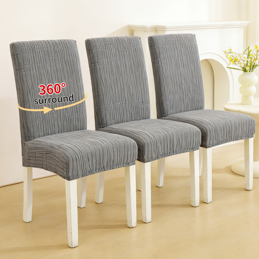 Housse de chaise jacquard nervurée, six teintes de terrasse