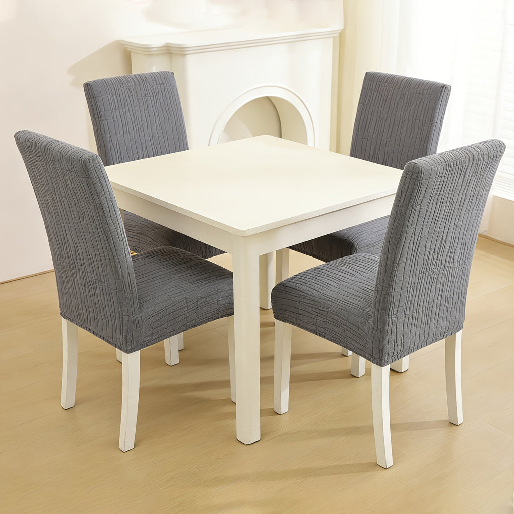 Housse de chaise jacquard nervurée, six teintes de terrasse