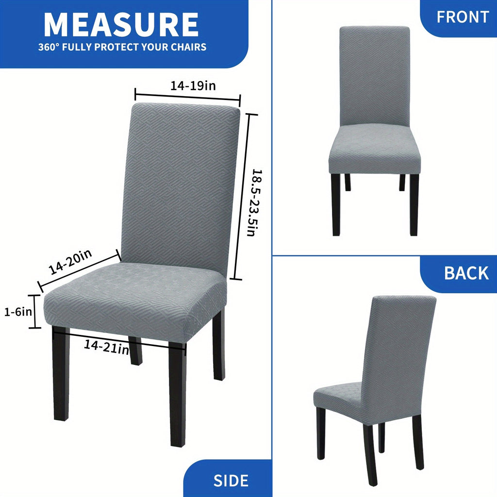 Housse de chaise à losanges tissés, quinze teintes au choix