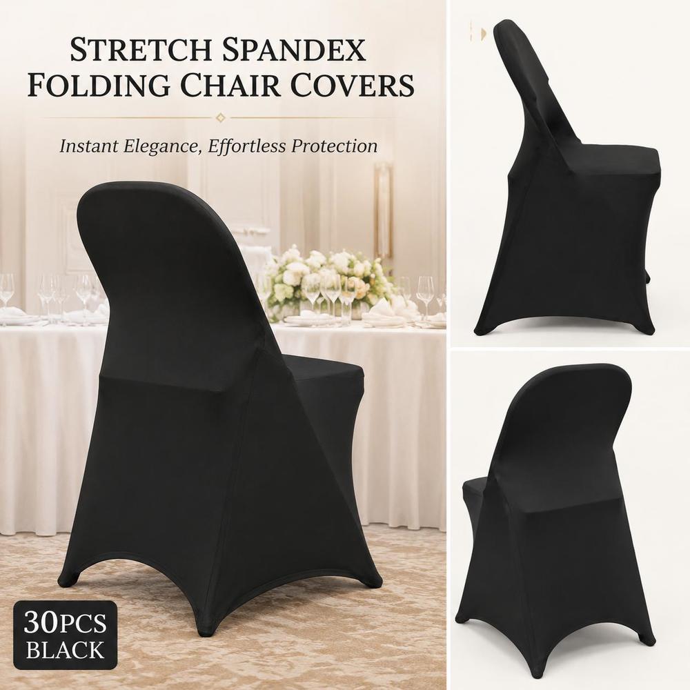 Housse de chaise mate pour siège pliant, lot de 30 — vue 3