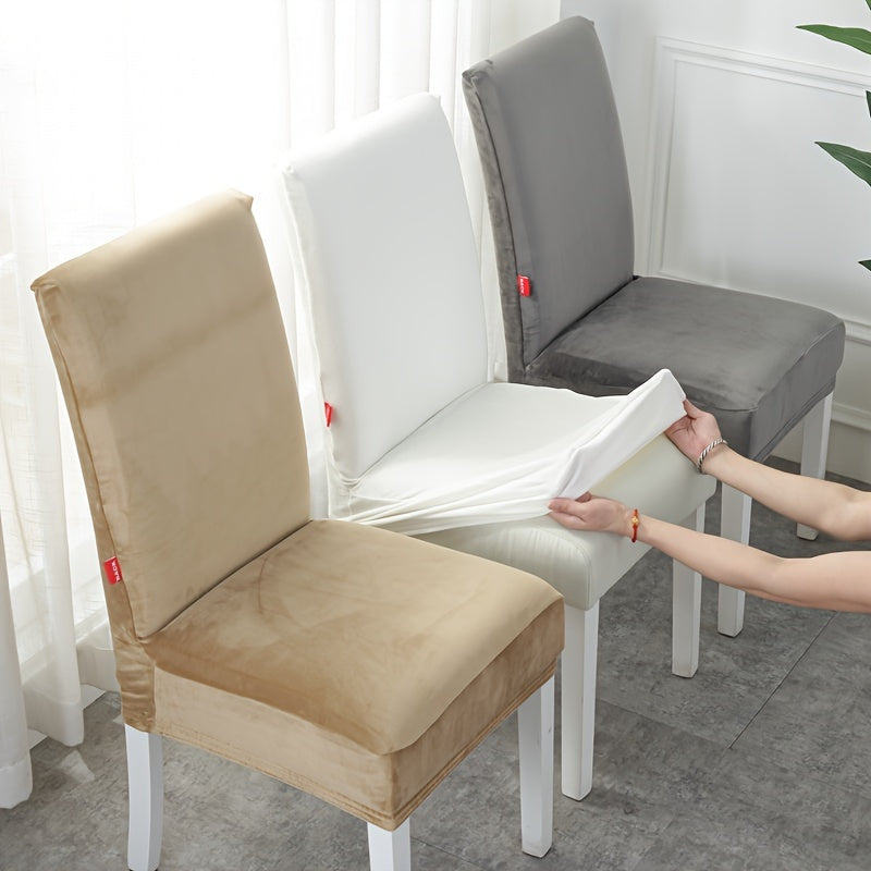 Housse de chaise en velours ras, cotes de siège publiées
