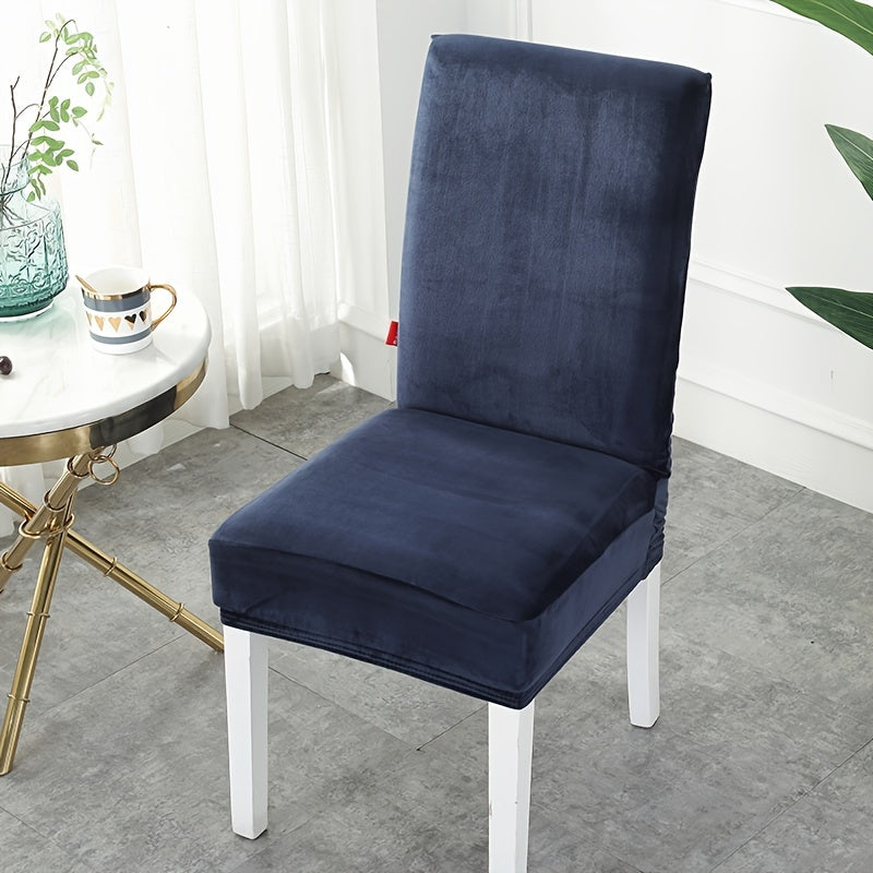 Housse de chaise en velours ras, cotes de siège publiées
