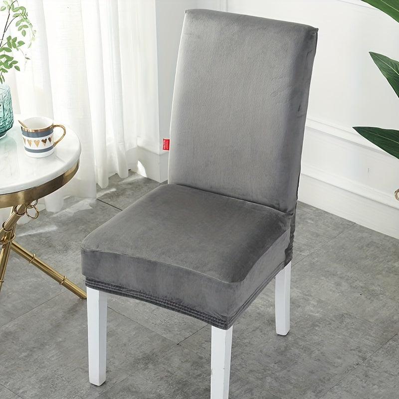 Housse de chaise en velours ras, cotes de siège publiées