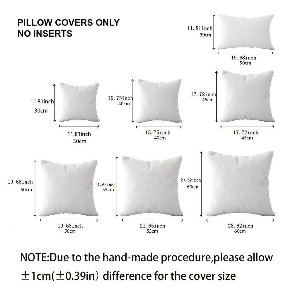 Housse de coussin en velours côtelé, huit coloris au choix
