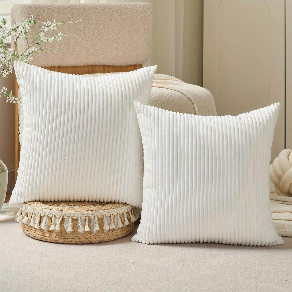 Housse de coussin en velours côtelé, huit coloris au choix — vue 3