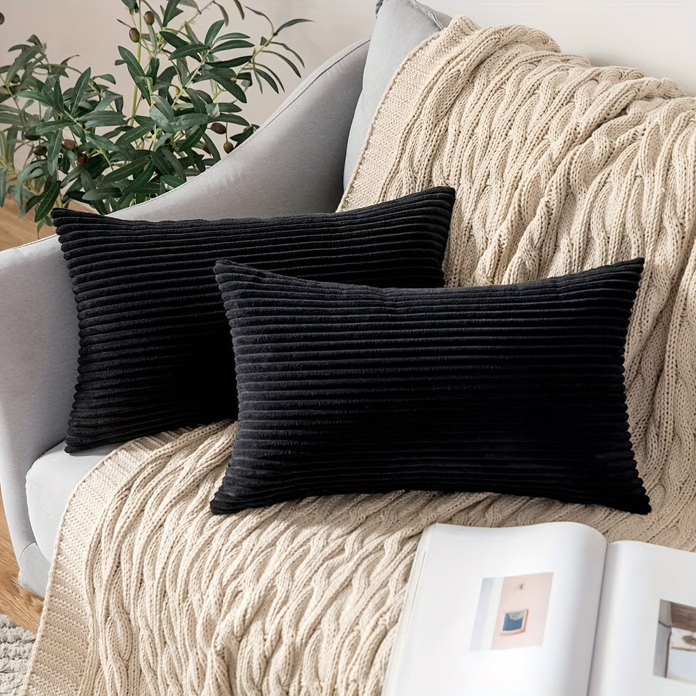 Housse de coussin en velours côtelé, huit coloris au choix — vue 4