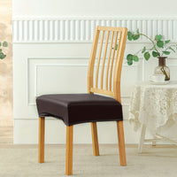 Housse d'assise de chaise en simili cuir déperlante extensible