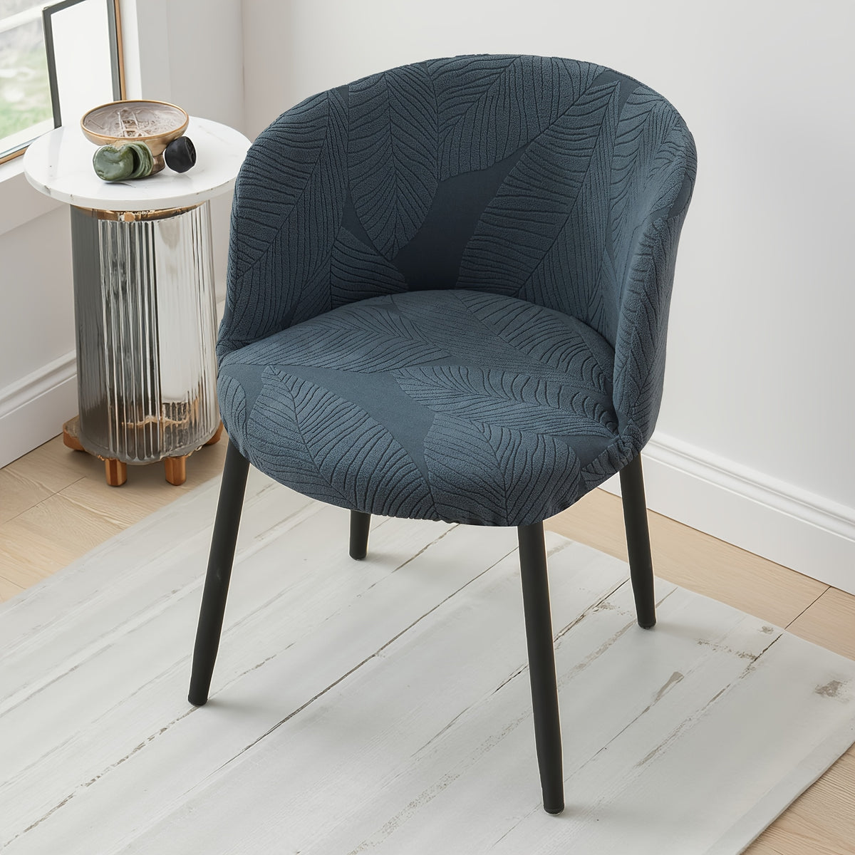 Housse de chaise arc, dossier demi-circulaire, 4 teintes