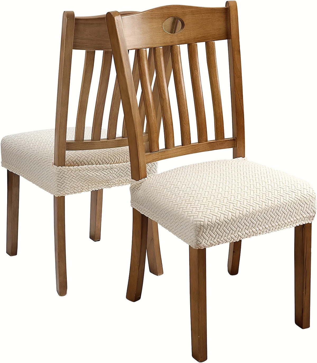 Housse de chaise pour assise seule, relief chevron tissé