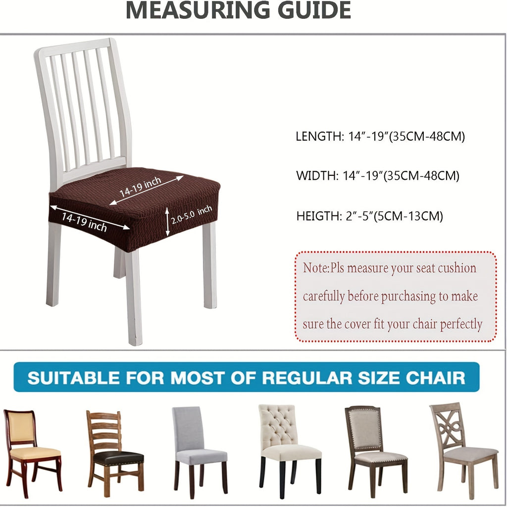 Housse de chaise pour assise seule, relief chevron tissé