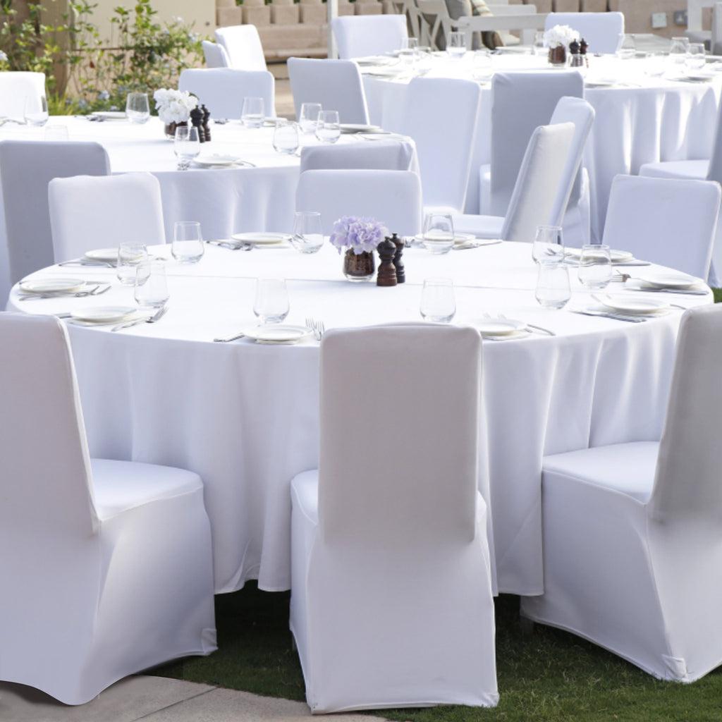 Housse de chaise blanche extensible pour banquet, lot de 100