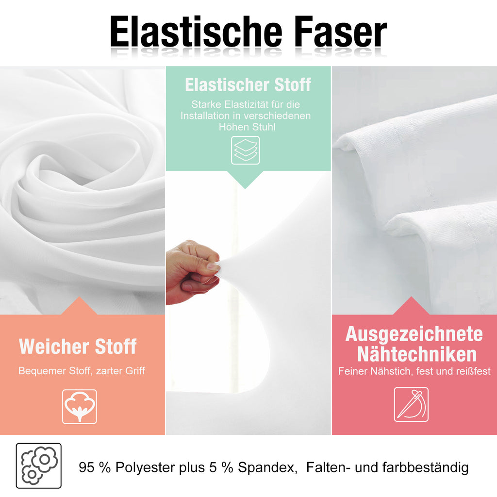 Housse de chaise blanche extensible pour banquet, lot de 100