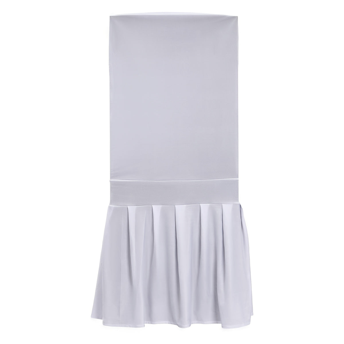 Housse de chaise blanche à jupe volantée plissée, lot de 30