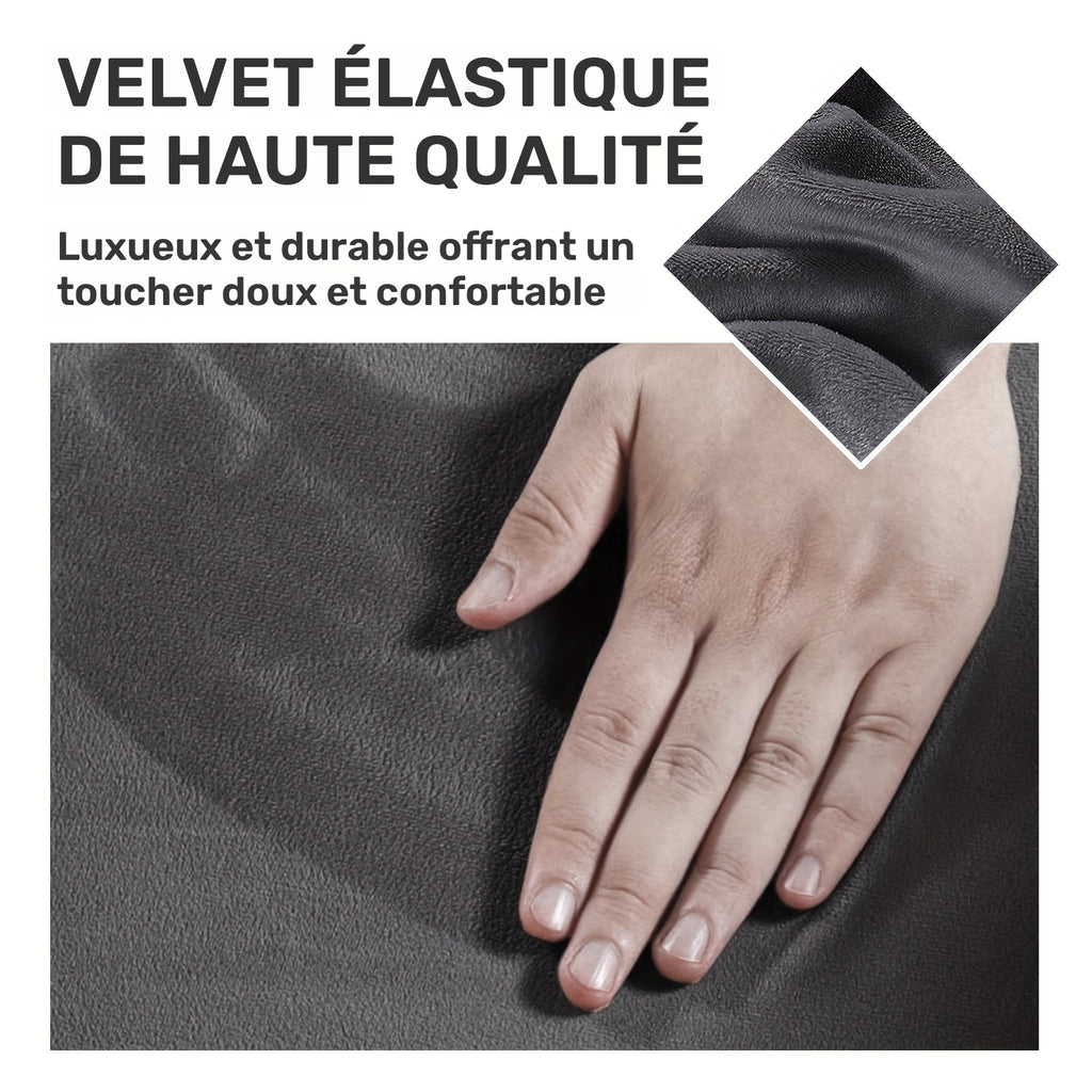 Housse de chaise de bureau taille XL, velours et manchons