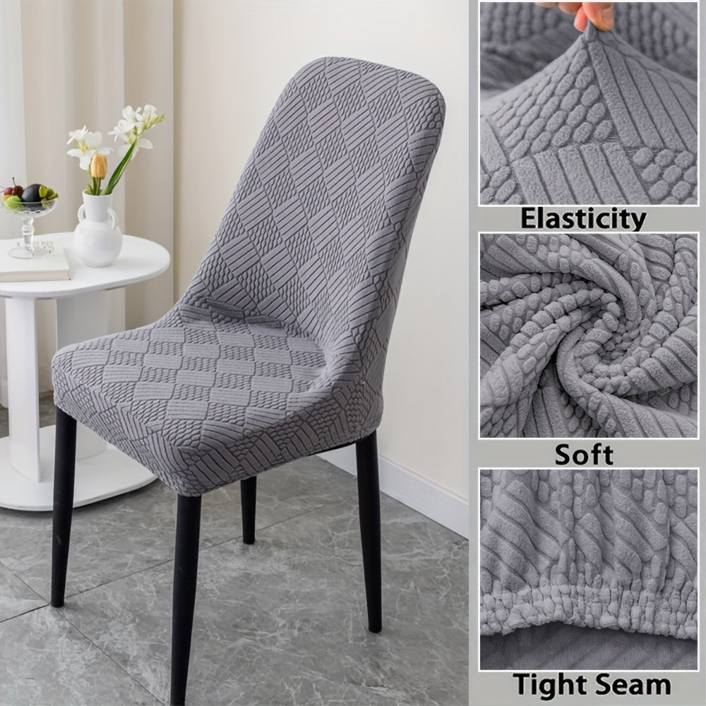 Housse de chaise scandinave galbée, coque et dossier arrondi