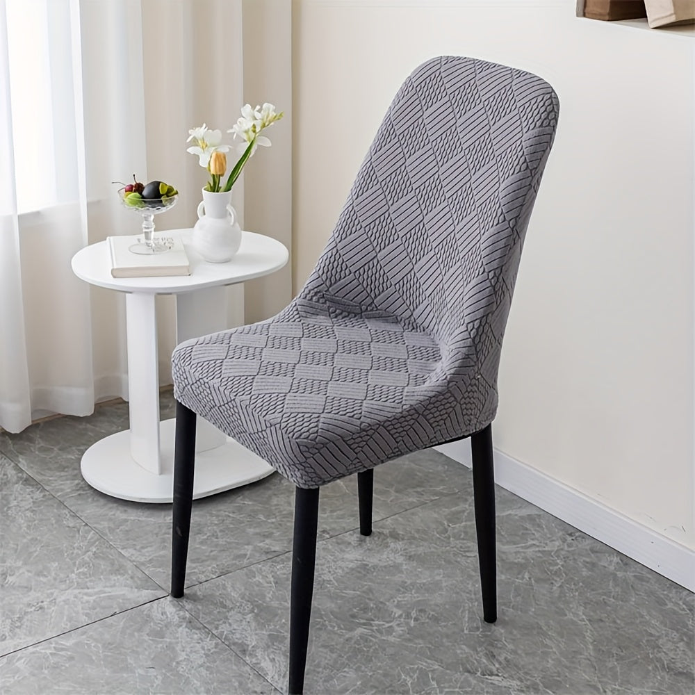 Housse de chaise scandinave galbée, coque et dossier arrondi