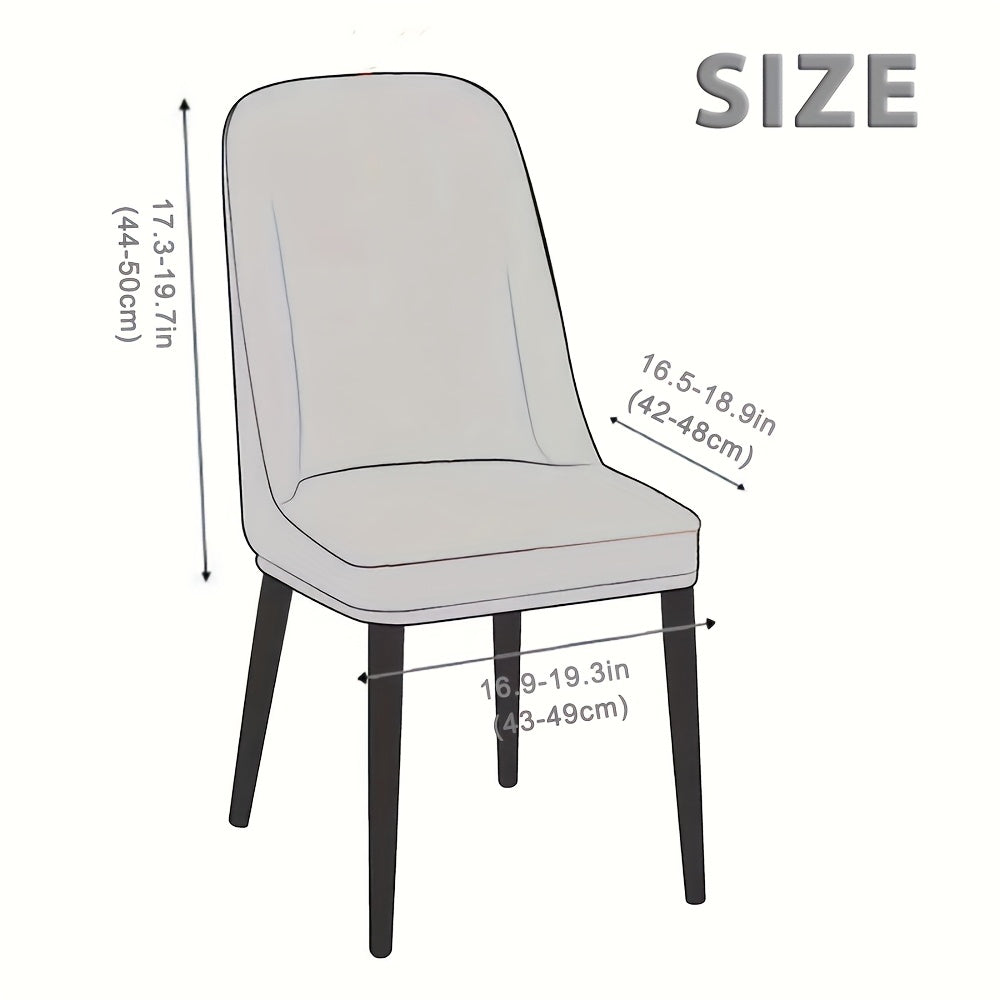 Housse de chaise scandinave galbée, coque et dossier arrondi