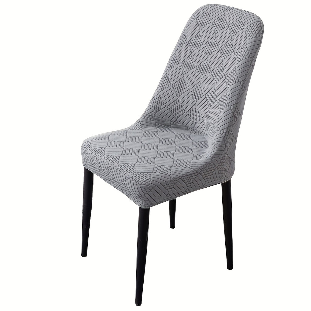 Housse de chaise scandinave galbée, coque et dossier arrondi