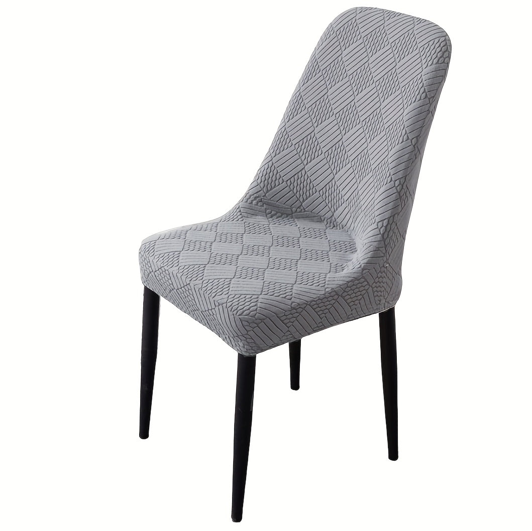 Housse de chaise scandinave galbée, coque et dossier arrondi