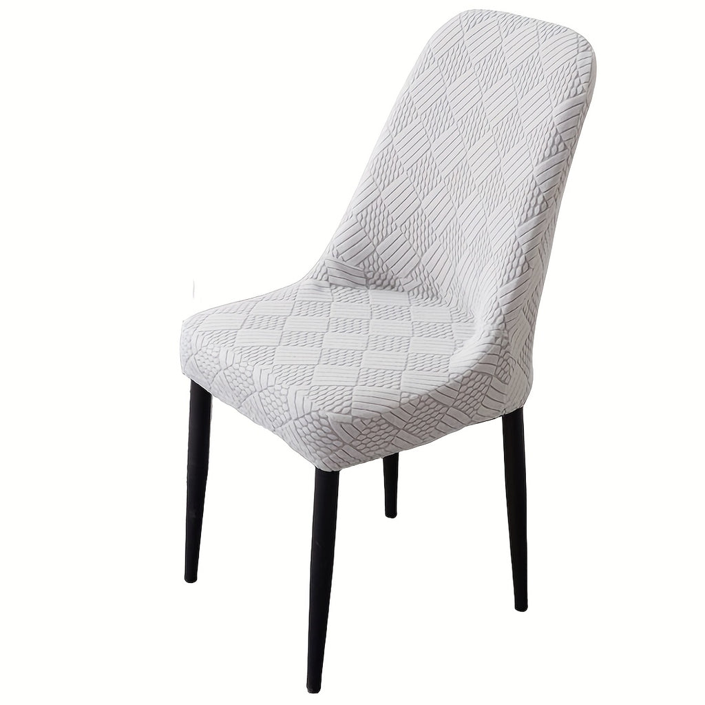 Housse de chaise scandinave galbée, coque et dossier arrondi