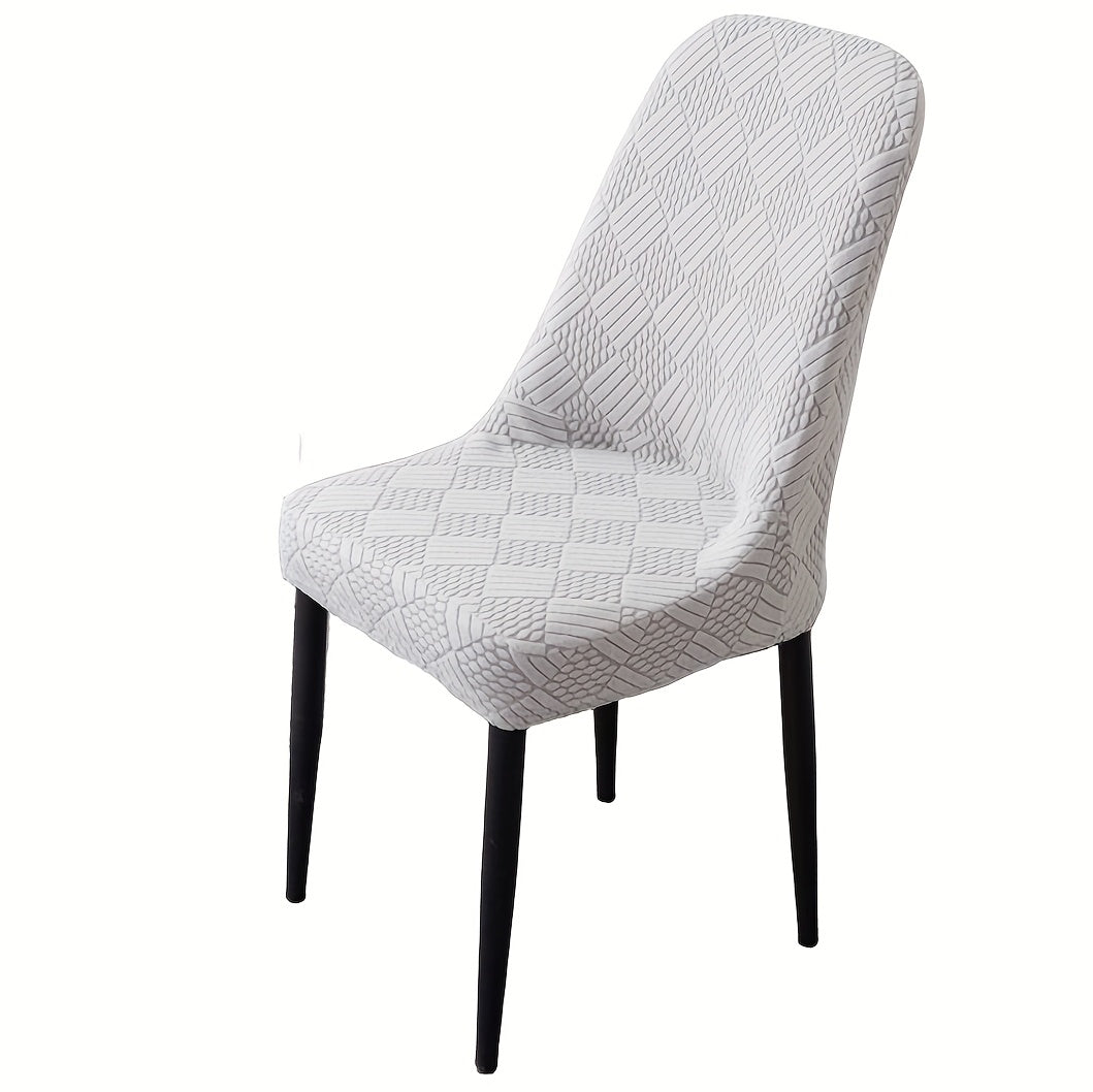 Housse de chaise scandinave galbée, coque et dossier arrondi