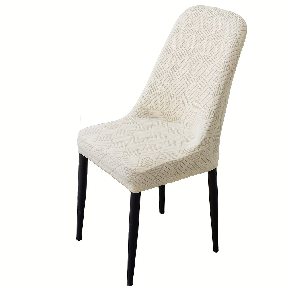 Housse de chaise scandinave galbée, coque et dossier arrondi
