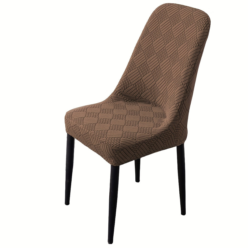 Housse de chaise scandinave galbée, coque et dossier arrondi