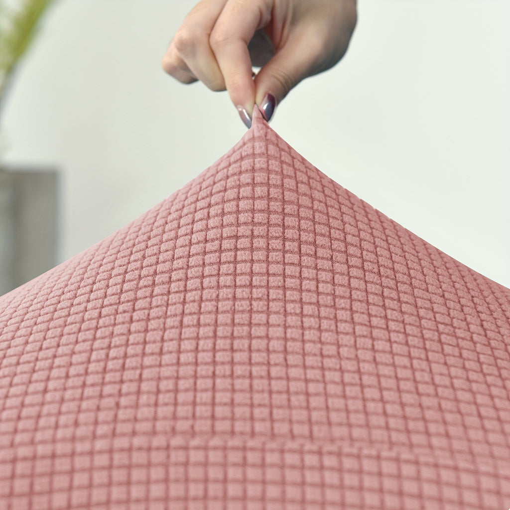 Housse de chaise coque scandinave en maille jacquard gaufrée