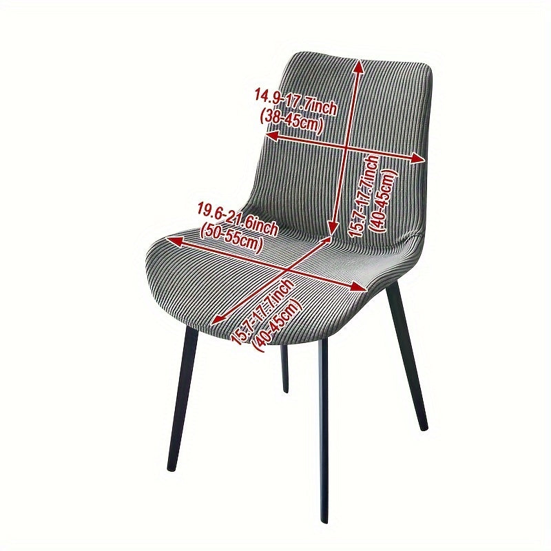 Housse de chaise coque scandinave en maille jacquard gaufrée