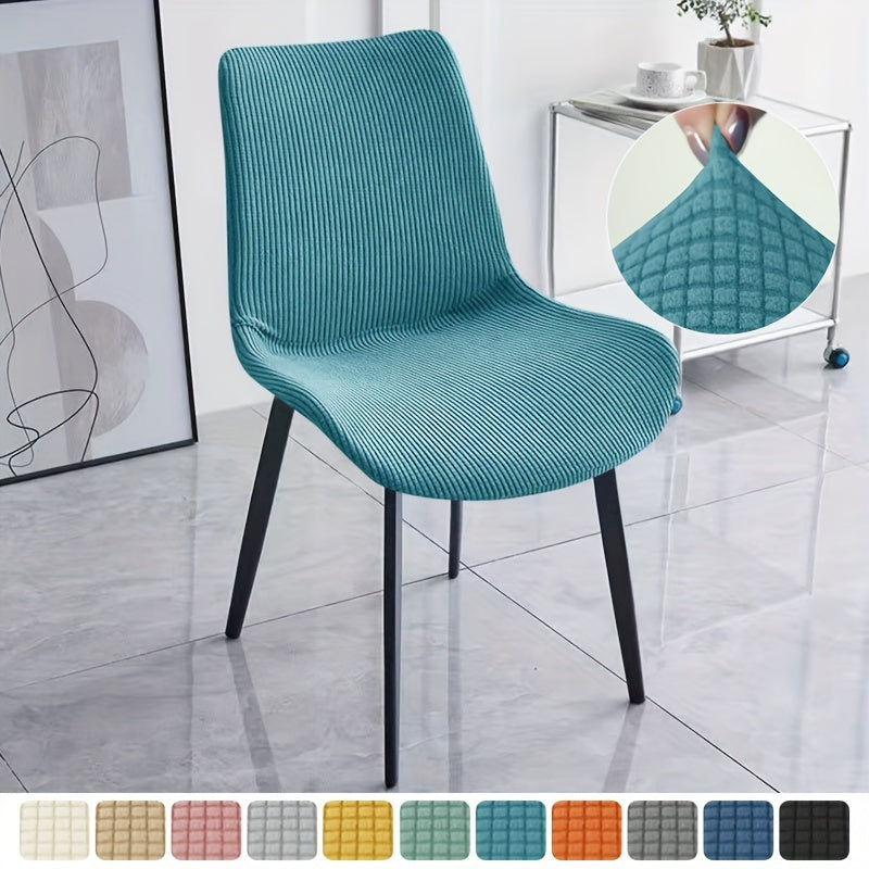 Housse de chaise coque scandinave en maille jacquard gaufrée